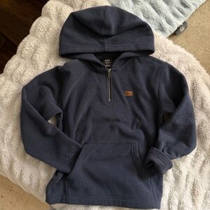 RVCA kids Dark Blue Fleece half Zip-Up hoodie SZ XS